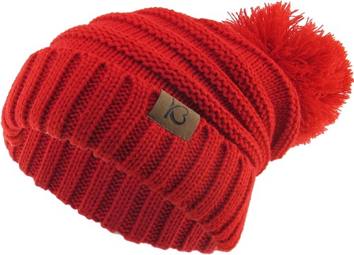 Chunky Cable Knit Slouch Pom Beanie Oversized Hanging Women Ski Hat Winter - Picture 26 of 54