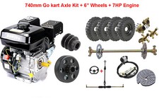 29" Go Kart Rear Axle Kit  6" Wheels  Front Steering Assembly  7HP Motor ATV