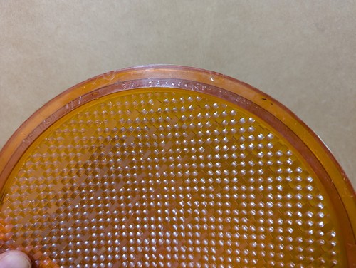 Vtg Amber Yellow Plastic Traffic Light Lens Cover - Picture 8 of 9