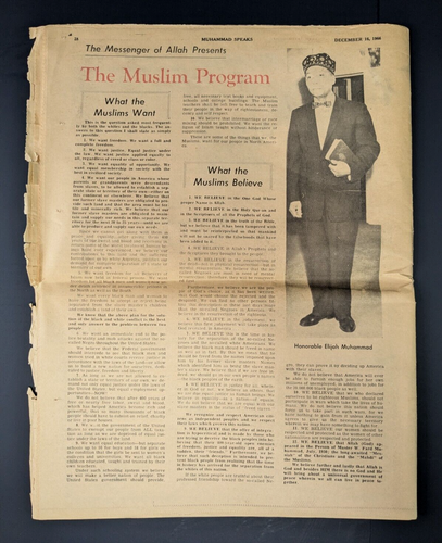 Periódico Muhammad Habla, Elijah, Ali Nación del Islam Poder Negro Vietnam 1966 - Imagen 4 de 4