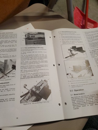 Jet Band Saw Parts Manual HVBS-712 HVBS-712D Horizontal Vertical FAST SHIPPING - Picture 5 of 11