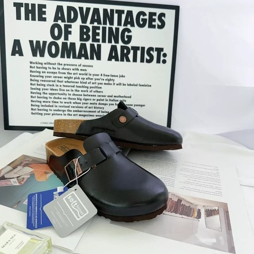 Hot Authentic Birkenstock Boston Suede Leather Slip On EU Shoe 35-45 Unisex-UK - Picture 2 of 24