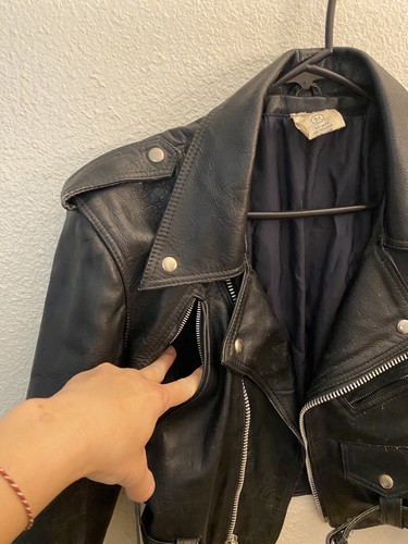 Vintage Harley Davidson Damen Leder Motorrad Jacke Biker Heavy Duty Gr. M - Bild 8 von 20