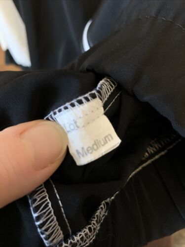 VINTAGE Silver Threads Jacket full-zip Med Windbreaker ladybug black white 1346 - Picture 3 of 4