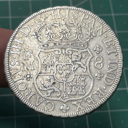 ESPAÑA 8 Reales tipo columnario del año 1770 de Carlos III ceca de Mexico FM - Imagen 5 de 8