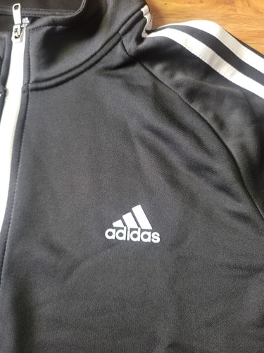 Adidas Jacket Golf Men’s French Terry Crew Black Long Sleeve Full Zip Mens Large - Picture 2 of 5