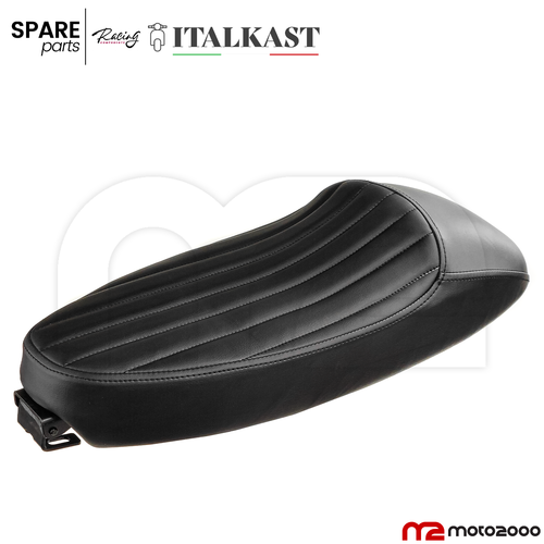 SELLA NERA RACING ITALKAST SEDILE SPORTIVO MONOPOSTO PER VESPA 50 SPECIAL L R N - Imagen 1 de 5