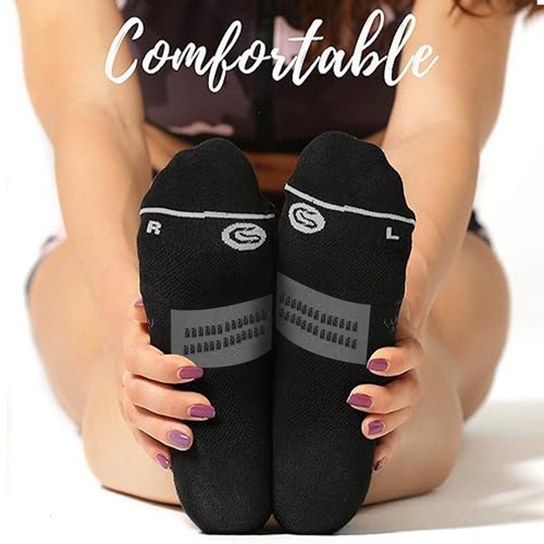 6Pack Women's Ankle Running Socks Cushioned Low Cut Tab Athletic Socks - Picture 3 of 7