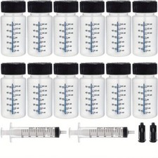 1set 12pcs 50ml Touch Up Paint Bottles with Resistant Brush Caps and Mixing
