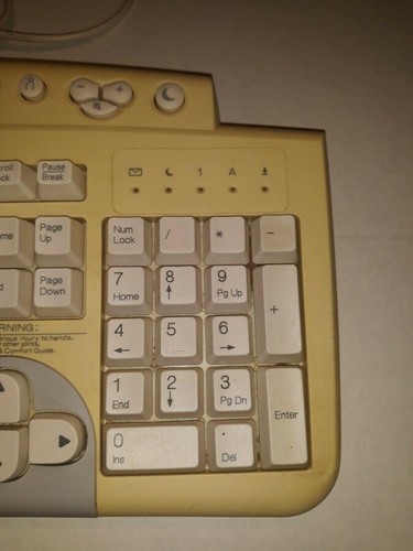 Vintage Compaq KU-9978 Wired USB Desktop Keyboard White 179355-007 Tested - Picture 2 of 8