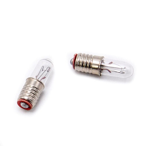 10X E5 E5.5 Small Screw Base Bulb For Lionel Parts #8010-24 & 2170 Street Lamps - Picture 2 of 7