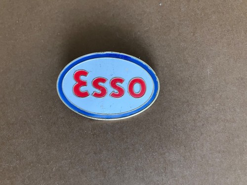 Esso Gasoline Oil Enamel Pin Emblem Badge 2.3" Vintage 1950's 1960's - Picture 2 of 13