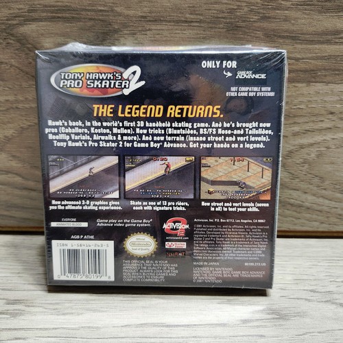 Tony Hawk's Pro Skater 2 Game Boy Advance 2001  New, Sealed - Picture 2 of 10