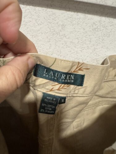 Vintage Ralph Lauren Floral Chino Pants Multicolor Designer Boho Cottage Core 16 - Picture 3 of 5