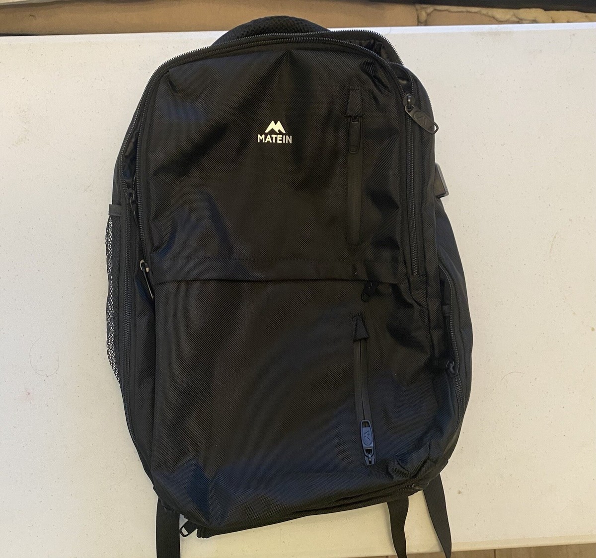 MATEIN Black Carry-On Approved Size Laptop Travel Backpack with