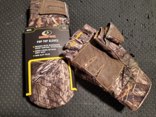 MOSSY OAK REAL TREE CAMOUFLAGE COUNTRY POP-TOP GLOVES SIZE L/XL - Picture 2 of 6