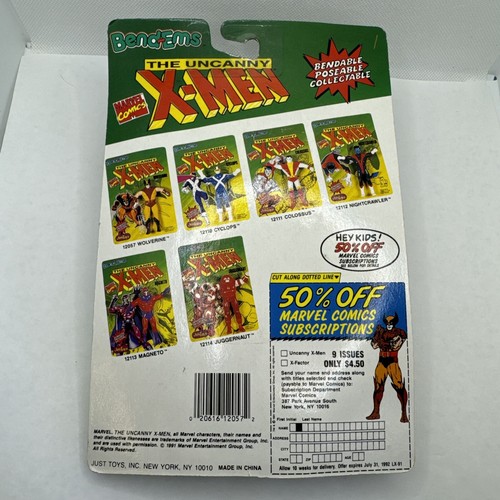 1991 Vintage Marvel Wolverine The Uncanny X-Men Bend-Ems Justoys 90s Toy NEW - Picture 9 of 9