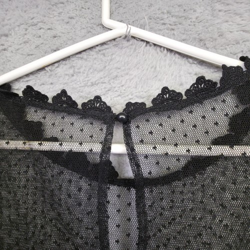 Vestido Lily Rose Mujer XS Negro Calce N Acampanado Terciopelo Capricho Encaje Mini Coqueta - Imagen 9 de 17