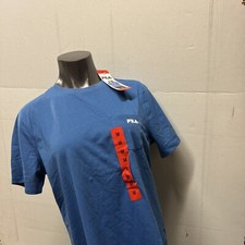 FILA Ladies' Short Sleeve Tee size choice, Blue NWT Chest Pocket w/ Fila name