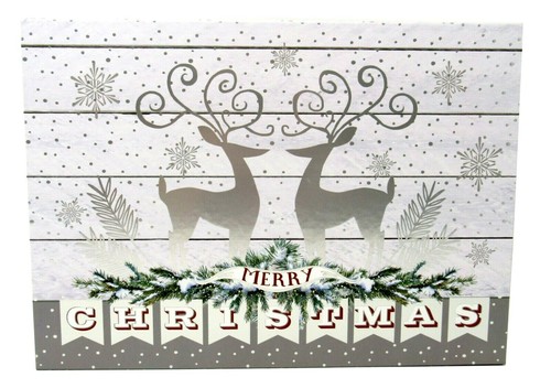 Punch Studio Flip Top Nesting Box Christmas Reindeer Silhouette 15111 Small - Picture 1 of 6