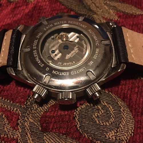 INGERSOLL ANACONDA WATCH  IN4102 MEN’S BLACK DIAL AUTOMATIC WORKS  EXCELLENT - Picture 23 of 24