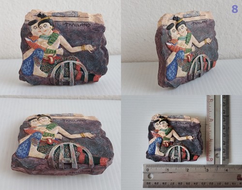 Refrigerador decorativo de viaje de resina artística 3D imán recuerdo mural tailandés - Imagen 16 de 17