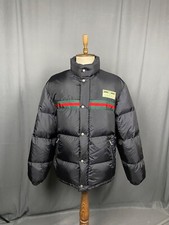 Gucci Big Logo RECENT Men's Black Down Insulated Puffer Jacket Size 54