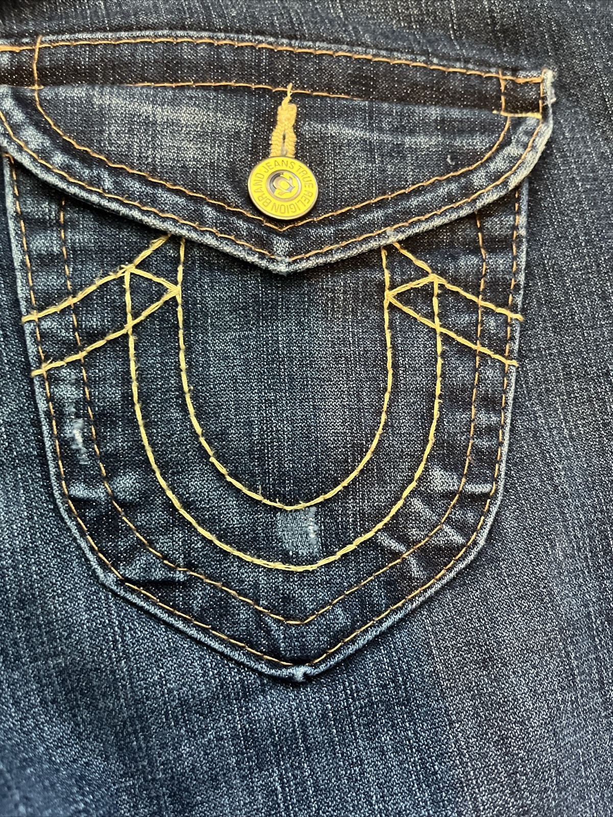 True Religion Jeans Womens 31x33.5 Flare Bell Bootcut Dark Wash Denim Low Rise - View 13