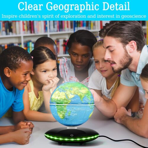 6-Inch Color-Changing Floating Globe Lamp - Stunning Decor for Home & Office - Picture 6 of 11