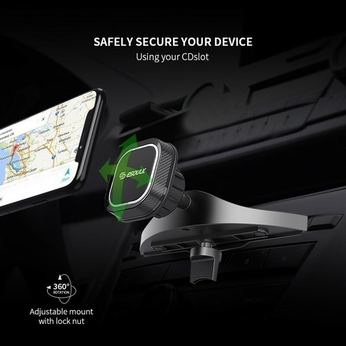 Esoulk Magnetic Car Mount 360* Rotational Joint Heavy Duty Universal CD Slot  - Picture 3 of 6