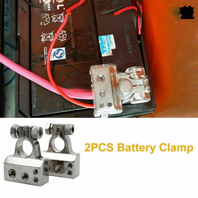 Positif Negatif Voiture Batterie Argent Plaque Connecteur De Batterie A Borne Ebay