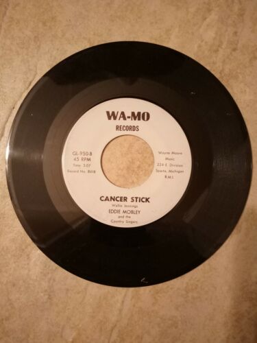 EDDIE MOBLEY Mountain Of Shame/Cancer Stick RARE Michigan ROCKABILLY 45 WaMo 950 - Picture 2 of 2