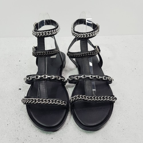 COACH Womens Size US 7.5 Black Leather Haddie Gladiator Sandals Shoes - Picture 2 of 13