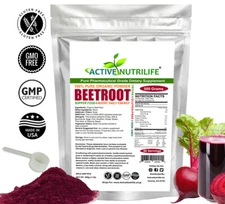 Organic Beet Root Powder Raw Non GMO Pure Beta Vulgaris Nitric Oxide 500g