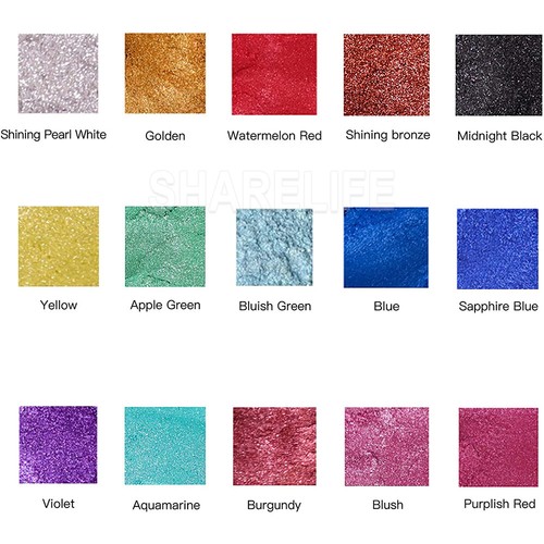 20x Mixed Mica Powder Epoxy Resin Dye Pearl Natural Mica Pigment Mineral Powder - Picture 5 of 9