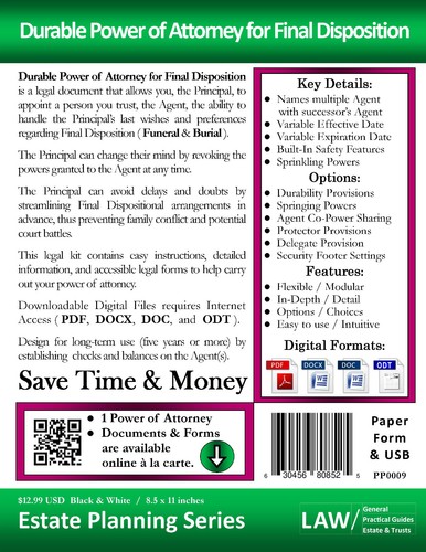 Durable Power of Attorney for Final Disposition - Form & USB ( Legal Kit ) - Picture 3 of 5