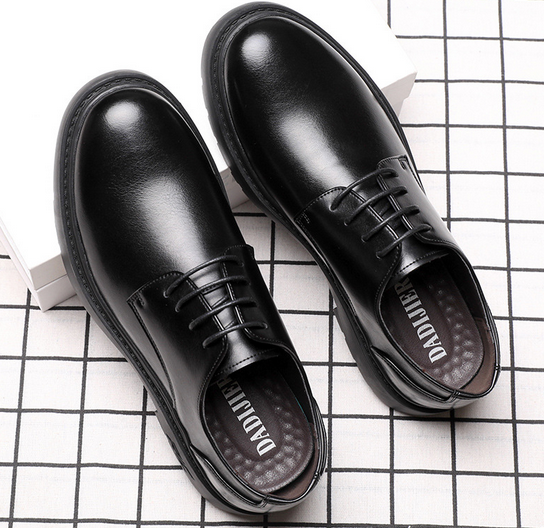 SAOLA Scarpe stringate uomo business punta tonda piede largo Oxford business formali pelle