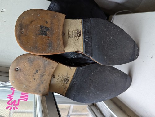 Damen Leder Reißverschluss Stiefel Schwarz Größe 39 Größe 8 US Schmale Wade - Bild 5 von 13