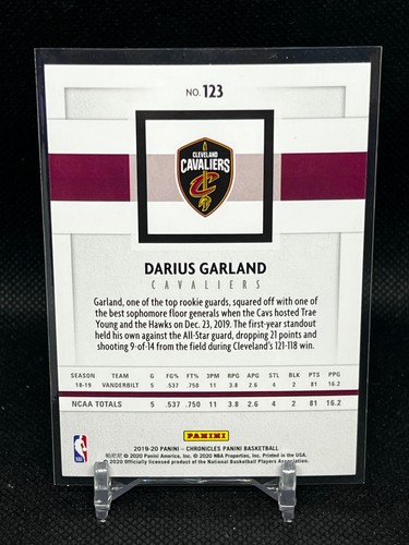 2020-21 Chronicles Basketball Panini Darius Garland #123 RC - Picture 2 of 2