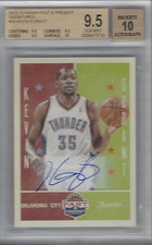 KEVIN DURANT 2012-13 PANINI PAST & PRESENT SIGNATURES #58 BGS 9.5/AU 10