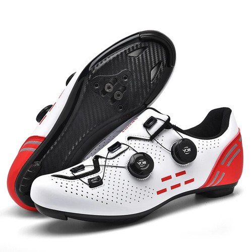 Road Racing Triathlon Cycling Shoes Men's Speed Sneaker with Spd SL Cleats - Picture 17 of 30