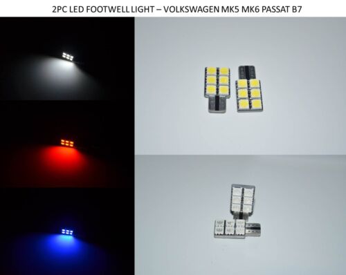 2pc X Volkswagen MK5 Jetta/GTI/GOLF/RABBIT LED Footwell light  - New Design - Photo 1 sur 6