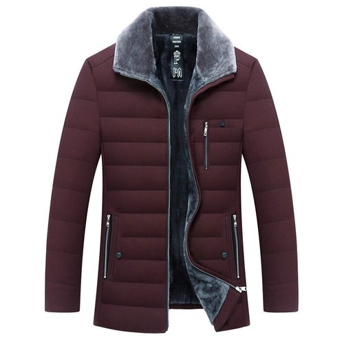 Herren Winterjacken Kragen Parka Männer Mäntel Baumwolljacke Fellkragen Jacke Männer - Bild 16 von 16