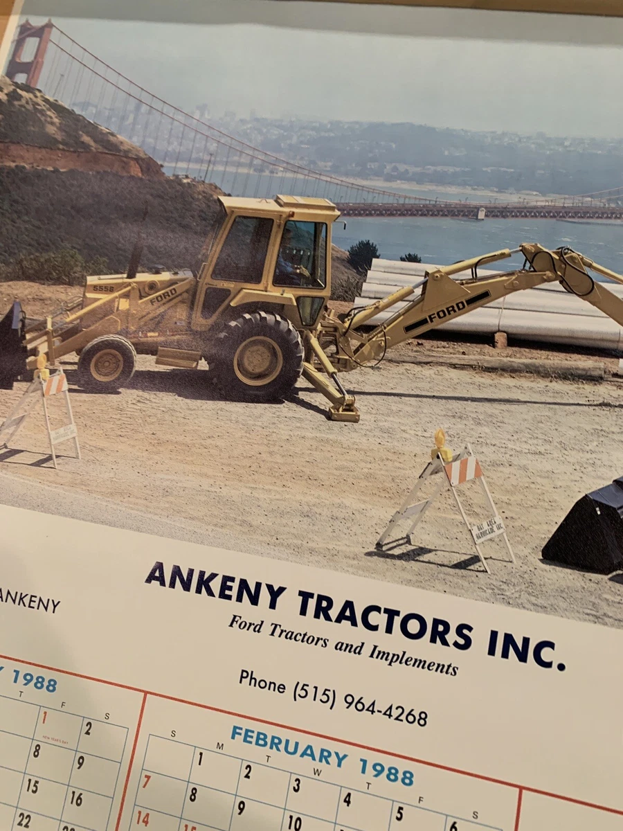 VTG 1988 Ford New Holland Wall Calendar Ankeny Tractors Iowa Golden Gate  Bridge | eBay