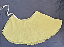 Handmade Yellow Ballet Wrap Skirt  Elastic Waist  30-40 cm  Leotard Not incl.