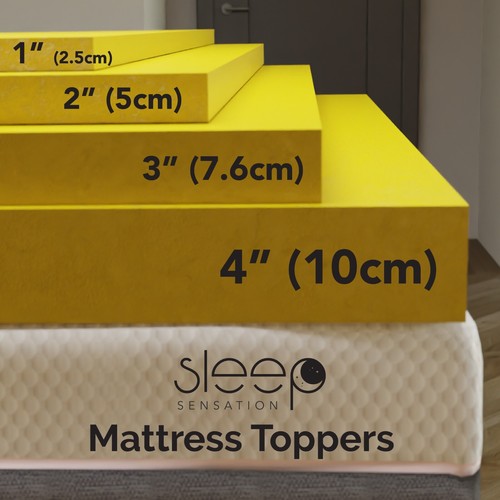 Memory Foam Mattress Topper | 1"-4" Depth | 3ft Single to 6ft Super King Size