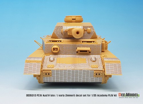 Juego de calcomanías DEF.MODEL DD35013, Pz.IV Ausf.H late/J Early Zimmerit, 1:35 - Imagen 7 de 9