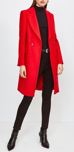 KAREN MILLEN Italian Wool Blend Double Breasted Coat BNWT - Picture 3 of 4