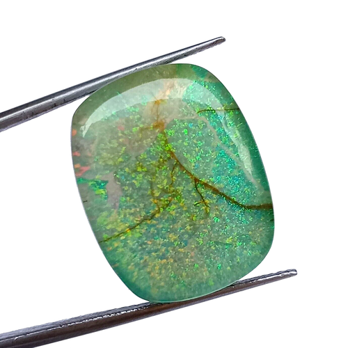 Certified Monarch Doublet Opal Cabochon Rectangle Shape 21.75Ct Gemstone JM018 - Picture 7 of 9