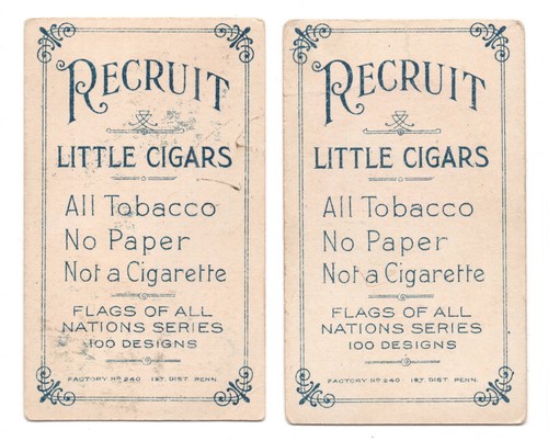 Tarjetas 1909 T59 'BANDERAS de todas las naciones' (2 dif) ~ N.S. GALES Y COLONIAS FRANCESAS OESTE - Imagen 3 de 3